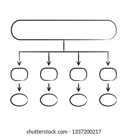 hand drawn or sketch business chart diagram for presentation template