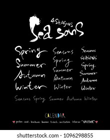 Hand drawn sketch calendar - Vector