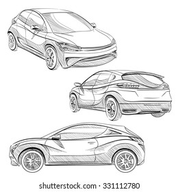 1000 Car Sketch Stock Images Photos Vectors Shutterstock