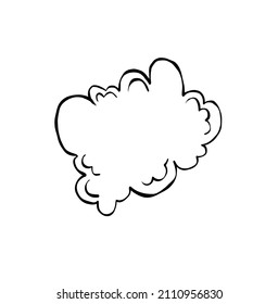 Hand Drawn Sketch Cartoon Cloud Stock Vector (Royalty Free) 2110956830 ...