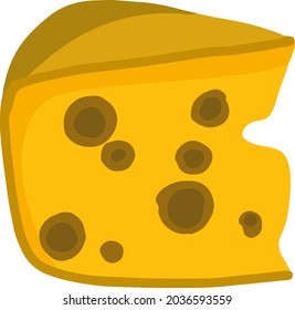 Hand drawn sketch cheese vector illustration. Organic food vector illustration on white background.