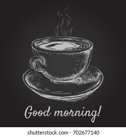 Hand Drawn Sketch Coffee Cup Vector Illustration 