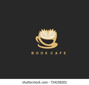 Hand drawn sketch of coffee mug and book, reading, leisure, relax, vector illustration