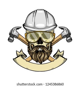 Hand drawn sketch, color skull