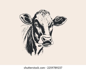 Hand Drawn Sketch Cow Vector illustration Hand Drawn Sketch Cow Vector illustration