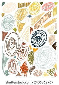 handgezeichnete Skizze-Doodle-Satz 