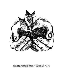 Esbozo dibujado a mano vector ecología ilustración aislada