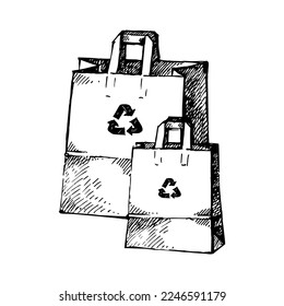 Esbozo dibujado a mano vector ecología ilustración aislada