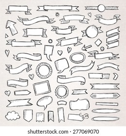 Hand drawn sketch hand drawn elements. Vector illustration.