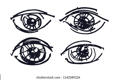 Hand drawn sketch eye