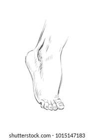Hand Drawn Sketch Feet Vector illustration