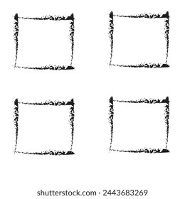 Hand drawn sketch frame vector. Simple doodle rectangle pencil frame border shape. Hand drawn doodle scribble border element for text quote template. Pencil brush stroke style. Vector illustration