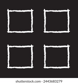 Hand drawn sketch frame vector. Simple doodle rectangle pencil frame border shape. Hand drawn doodle scribble border element for text quote template. Pencil brush stroke style. Vector illustration