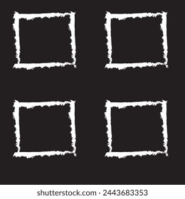 Hand drawn sketch frame vector. Simple doodle rectangle pencil frame border shape. Hand drawn doodle scribble border element for text quote template. Pencil brush stroke style. Vector illustration