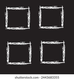 Hand drawn sketch frame vector. Simple doodle rectangle pencil frame border shape. Hand drawn doodle scribble border element for text quote template. Pencil brush stroke style. Vector illustration