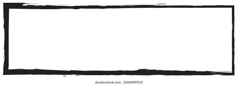 Hand drawn sketch frame vector. Simple doodle rectangle pencil frame border shape. Hand drawn doodle scribble border element for text quote template. 