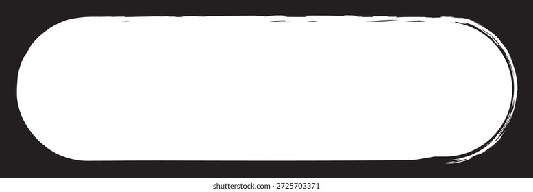 Vetor de quadro de esboço desenhado à mão. Forma simples de borda de quadro de lápis de rabiscar retângulo. Elemento de borda de rabisco desenhado à mão para modelo de aspas de texto. Estilo do traçado do pincel do lápis. Ilustração vetorial.