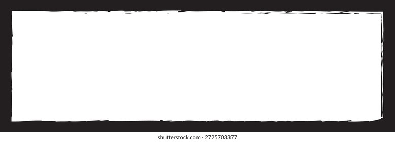 Handgezeichneter Skizzenrahmenvektor. Einfaches Rechteck-Rahmenstiftrahmen-Shape für Doodle. Handgezeichnetes Randelement für Textzitatvorlage mit Kritzelritzen. Pinselstrich-Stil. Vektorgrafik.
