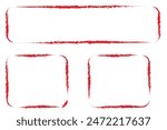 Hand drawn sketch frame vector.Simple doodle rectangle pencil frame border shape.Hand drawn doodle scribble border element for text quote template.Pencil brush stroke styleisolated on white background
