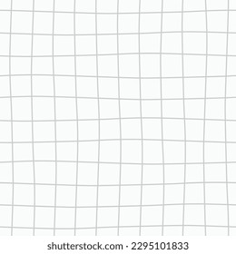 Hand drawn sketch grid lines background seamless pattern repetitive wallpaper in neutral grey