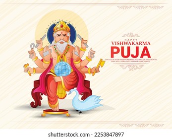 Vishwakarma Puja Special Drawing | Easy Drawing of Lord Vishwakarma Step by  Step - YouTube