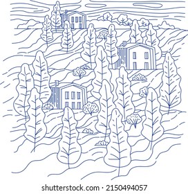 Hand Drawn Sketch House Small Business Stock Vector (Royalty Free ...