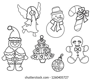 Hand drawn sketch illustration for Christmas