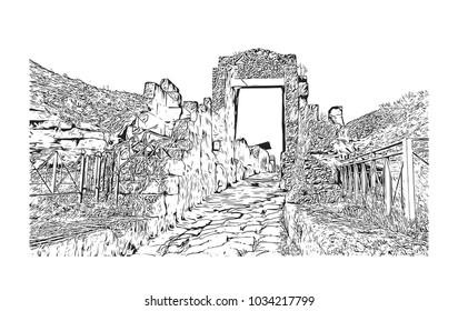 Hand drawn sketch illustration in vector.