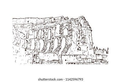 Hand drawn sketch illustration in vector.