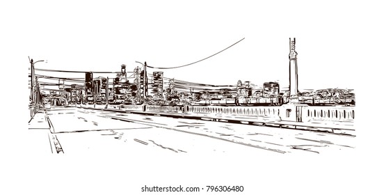 Hand drawn sketch illustration in vector.