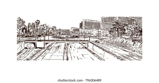 Hand drawn sketch illustration in vector.