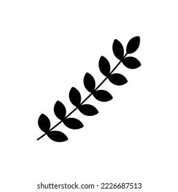 Hand drawn sketch leaf isolated on white background