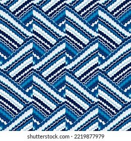 Hand drawn sketch lines endless wallpaper in doodle style. Decorative wave ethnic background. Abstract zig zag striped seamless pattern. Doodle style. Design for fabric, textile print, wrapping, cover