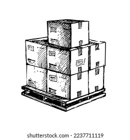 Logischer handgezeichneter Skizze, einzelne Illustration