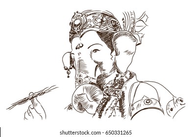 Black White Ganesh Images Stock Photos Vectors Shutterstock