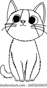 Hand Drawn Sketch Of Lovely Cat Actions Vector Illustration 