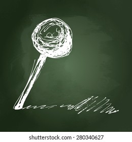 Hand drawn sketch of a map pin