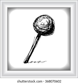 Hand drawn sketch of a map pin