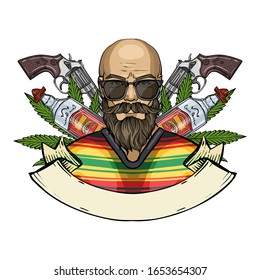 Hand drawn sketch mexican man