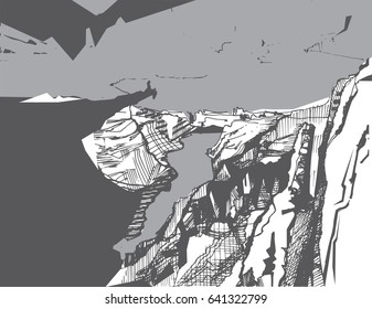 A hand drawn sketch