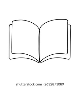 hand drawn sketch, open book with blank pages. Closed Book with Bookmark, Line Art Illustration. 
Hand-drawn illustration of a hand writing in a notebook