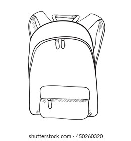 How To Draw A Cartoon Backpack