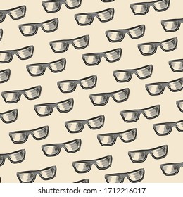 Hand drawn sketch pattern sunglasses