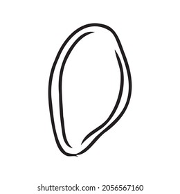 Hand drawn sketch of pumpkin seeds handful isolated on white background. Vector vintage line art illustration of vegetable. Decorative element for your food and natural product design.