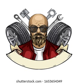 Hand drawn sketch racer man