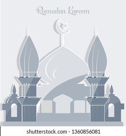 Hand drawn Sketch of Ramadan Kareem islamic design mosque dome