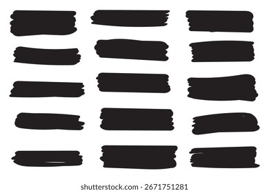 Handgezeichnete Skizzen-Scribbles und Marker-Striche - Abstraktes Vektorpaket