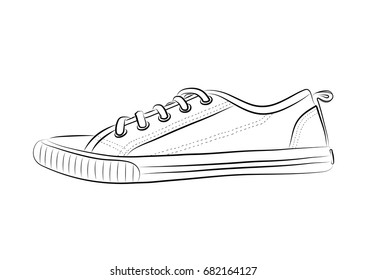 sketch of sneakers