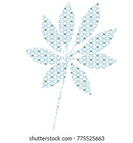 Hand drawn sketch style. leaves.Vector illustration isolated on white background.