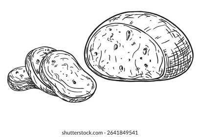 Hand drawn sketch style mozzarella cheese. Gourmet Mozzarella cheese, white fresh italian food ball. Vector organic food illustration. 